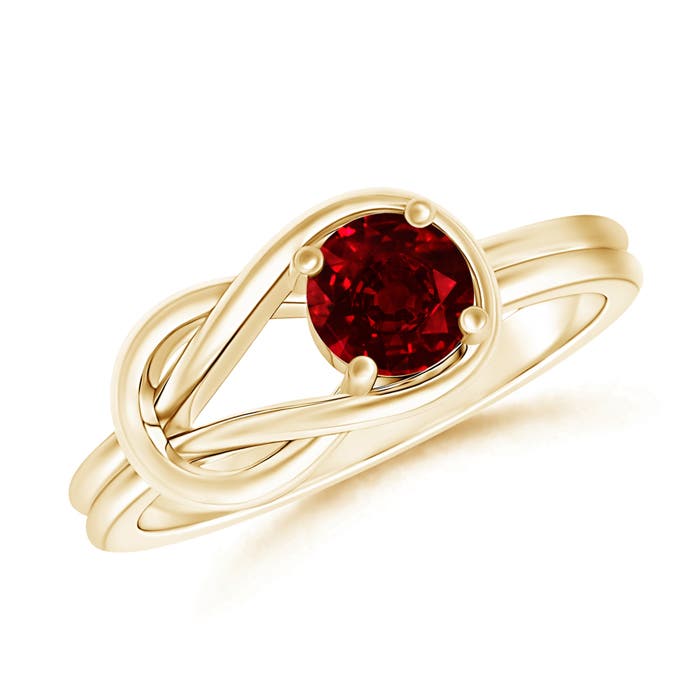 AAAA - Ruby / 0.34 CT / 14 KT Yellow Gold