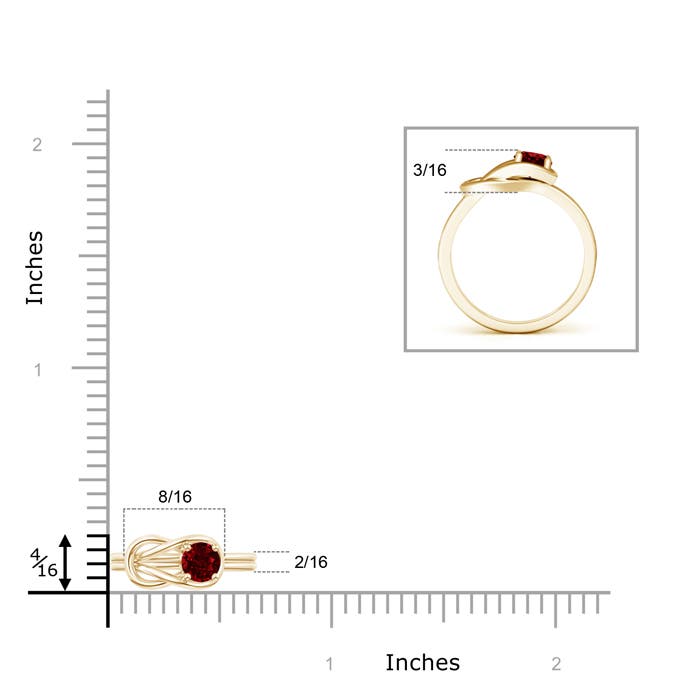 AAAA - Ruby / 0.34 CT / 14 KT Yellow Gold