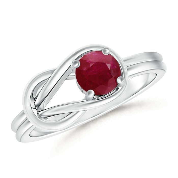 A - Ruby / 0.6 CT / 14 KT White Gold