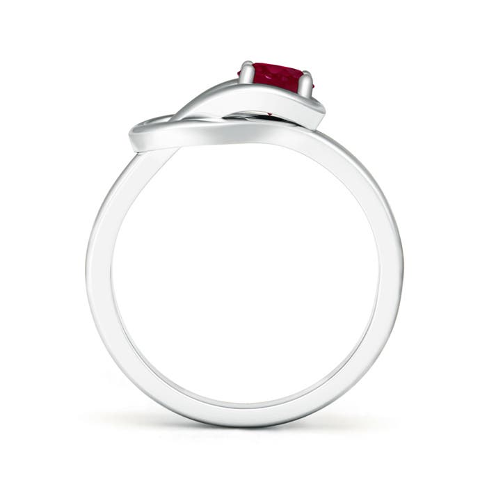 A - Ruby / 0.6 CT / 14 KT White Gold