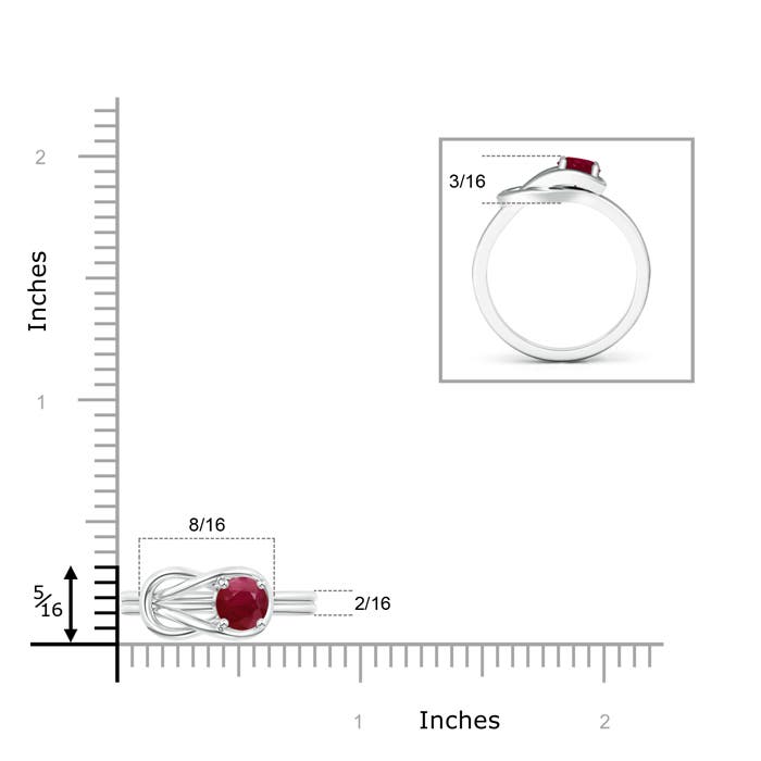 A - Ruby / 0.6 CT / 14 KT White Gold