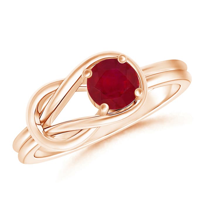 AA - Ruby / 0.6 CT / 14 KT Rose Gold