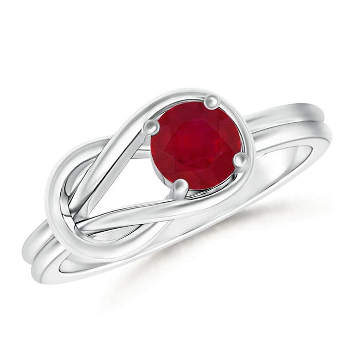 AA - Ruby / 0.6 CT / 14 KT White Gold