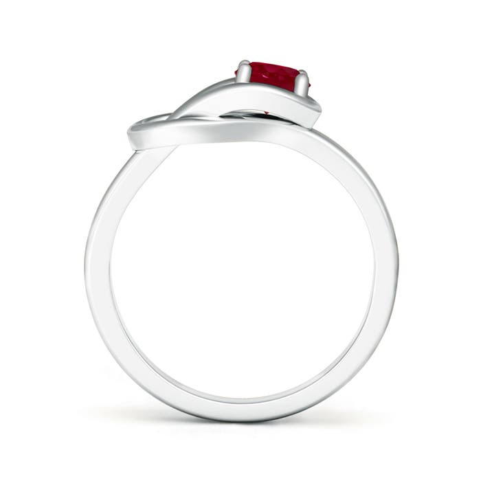 AA - Ruby / 0.6 CT / 14 KT White Gold