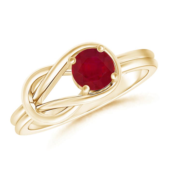 AA - Ruby / 0.6 CT / 14 KT Yellow Gold