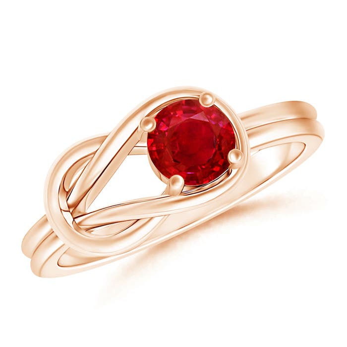 AAA - Ruby / 0.6 CT / 14 KT Rose Gold