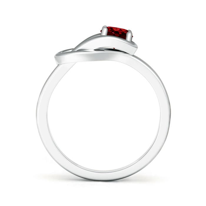 AAAA - Ruby / 0.6 CT / 14 KT White Gold