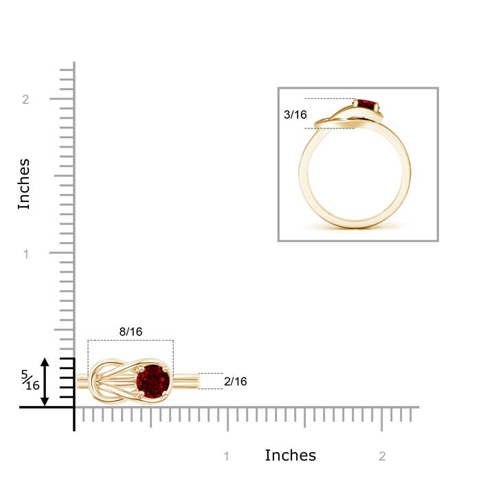 AAAA - Ruby / 0.6 CT / 14 KT Yellow Gold