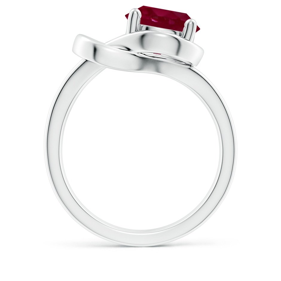 9mm A Solitaire Ruby Infinity Knot Ring in P950 Platinum side 199