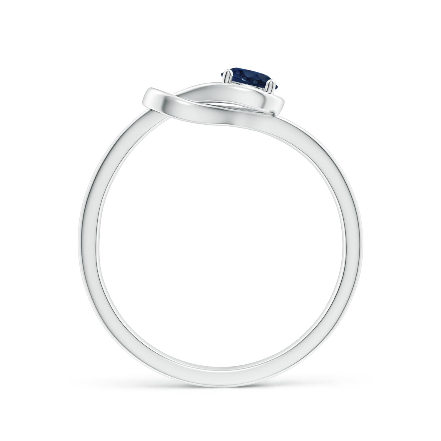 AA - Blue Sapphire / 0.33 CT / 14 KT White Gold