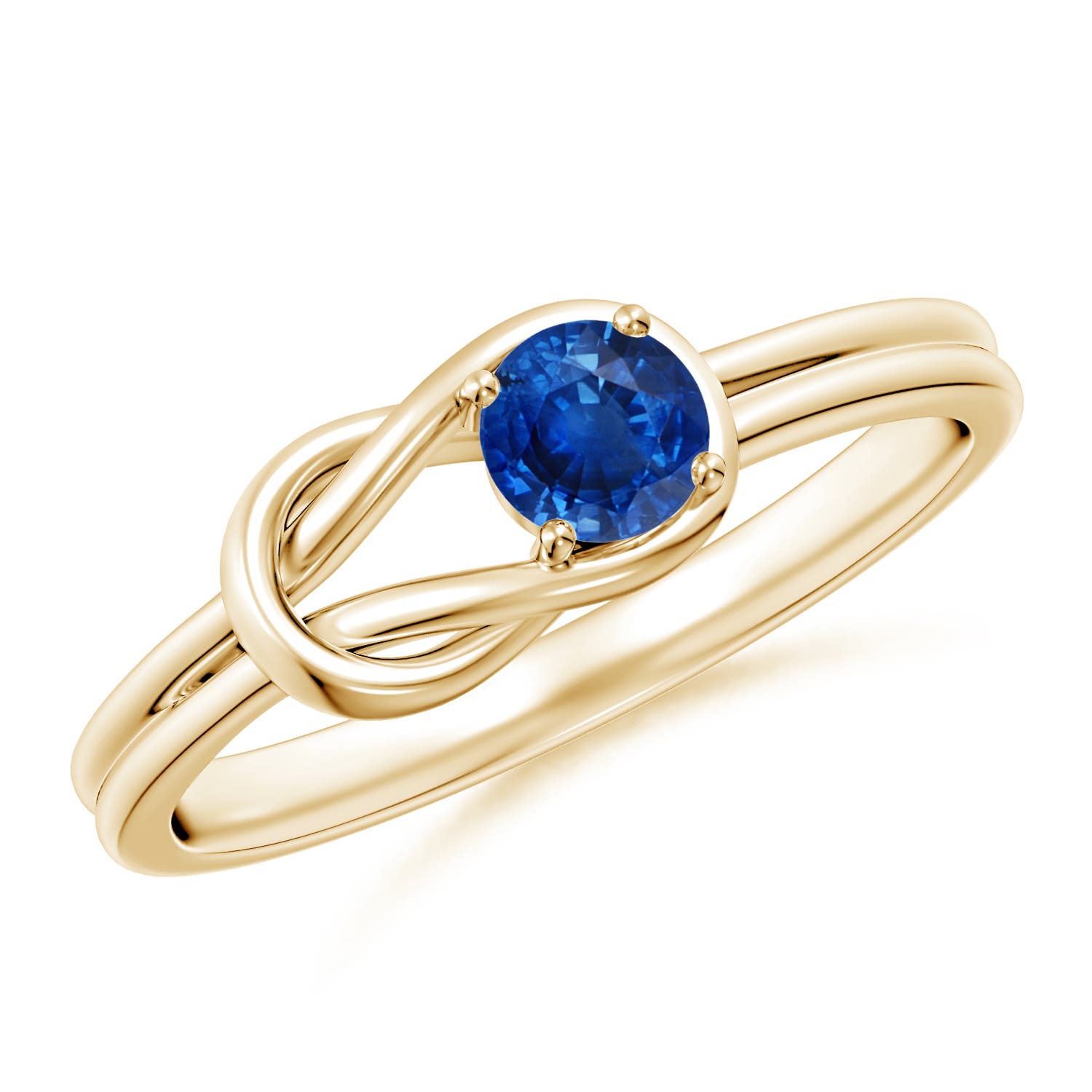 AAA - Blue Sapphire / 0.33 CT / 14 KT Yellow Gold