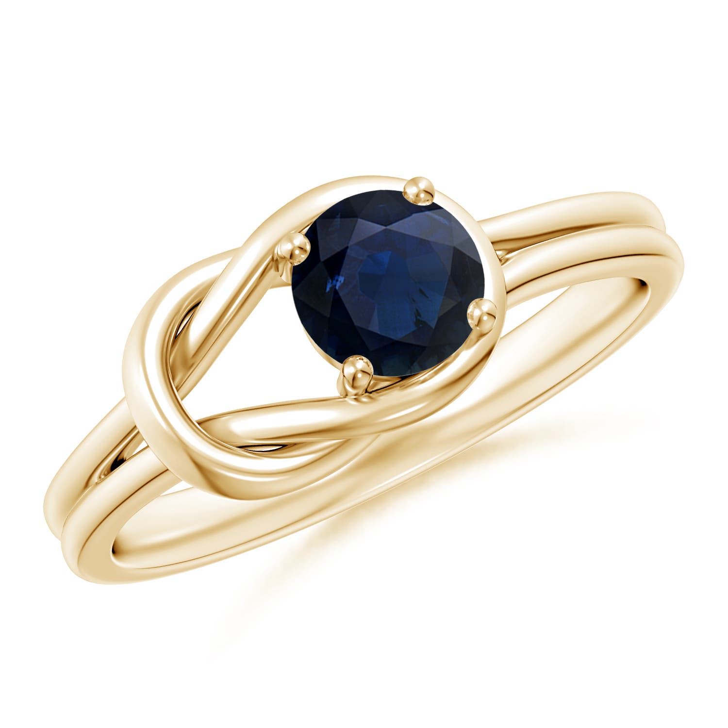 A - Blue Sapphire / 0.6 CT / 14 KT Yellow Gold