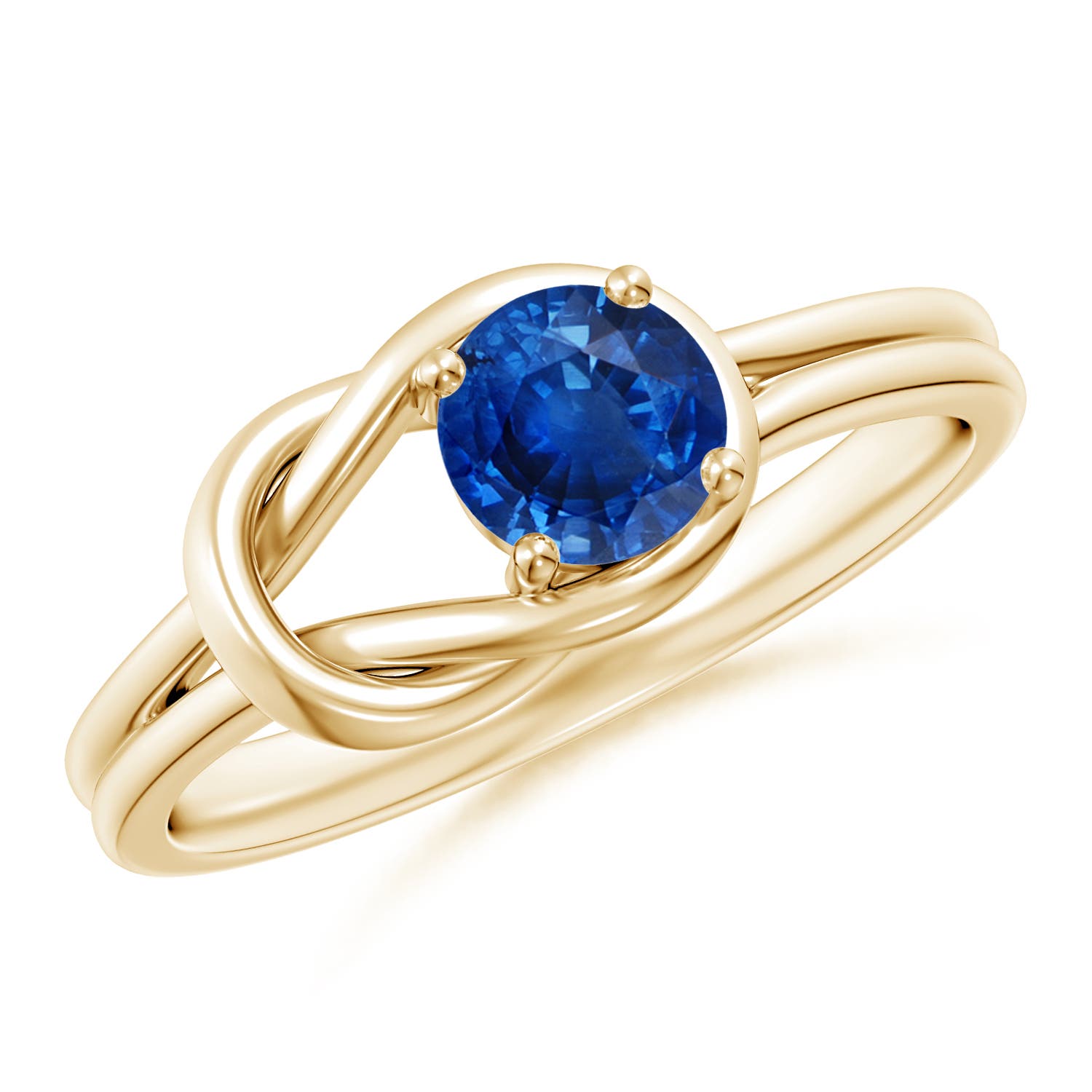 AAA - Blue Sapphire / 0.6 CT / 14 KT Yellow Gold