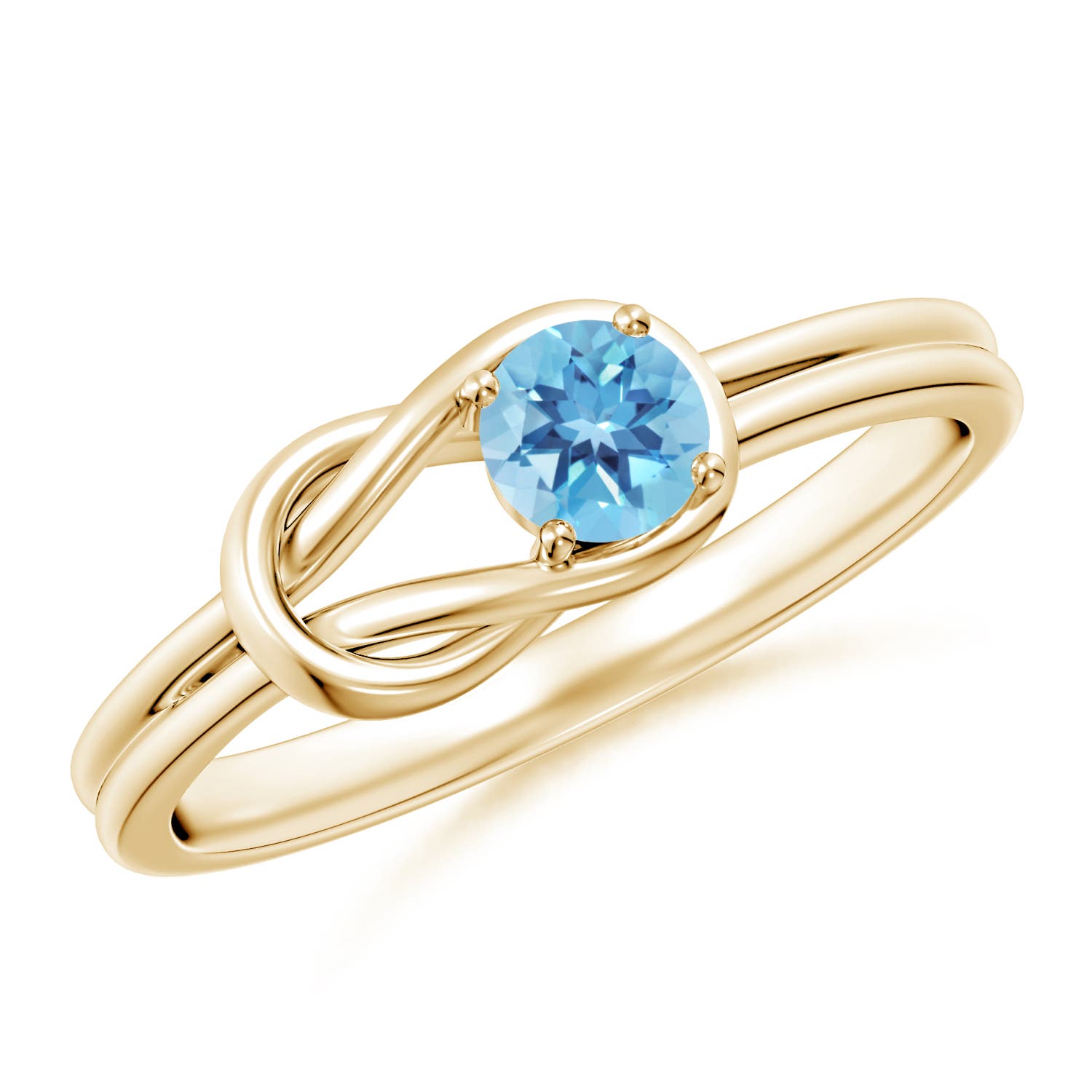 A - Swiss Blue Topaz / 0.32 CT / 14 KT Yellow Gold