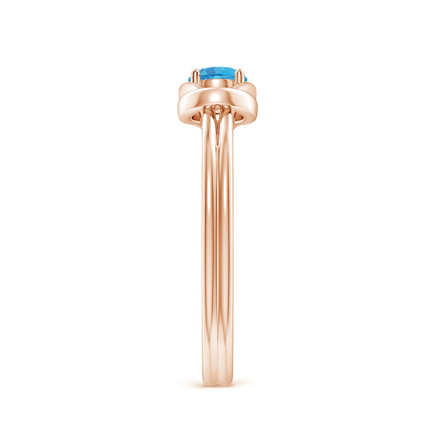 AA - Swiss Blue Topaz / 0.32 CT / 14 KT Rose Gold