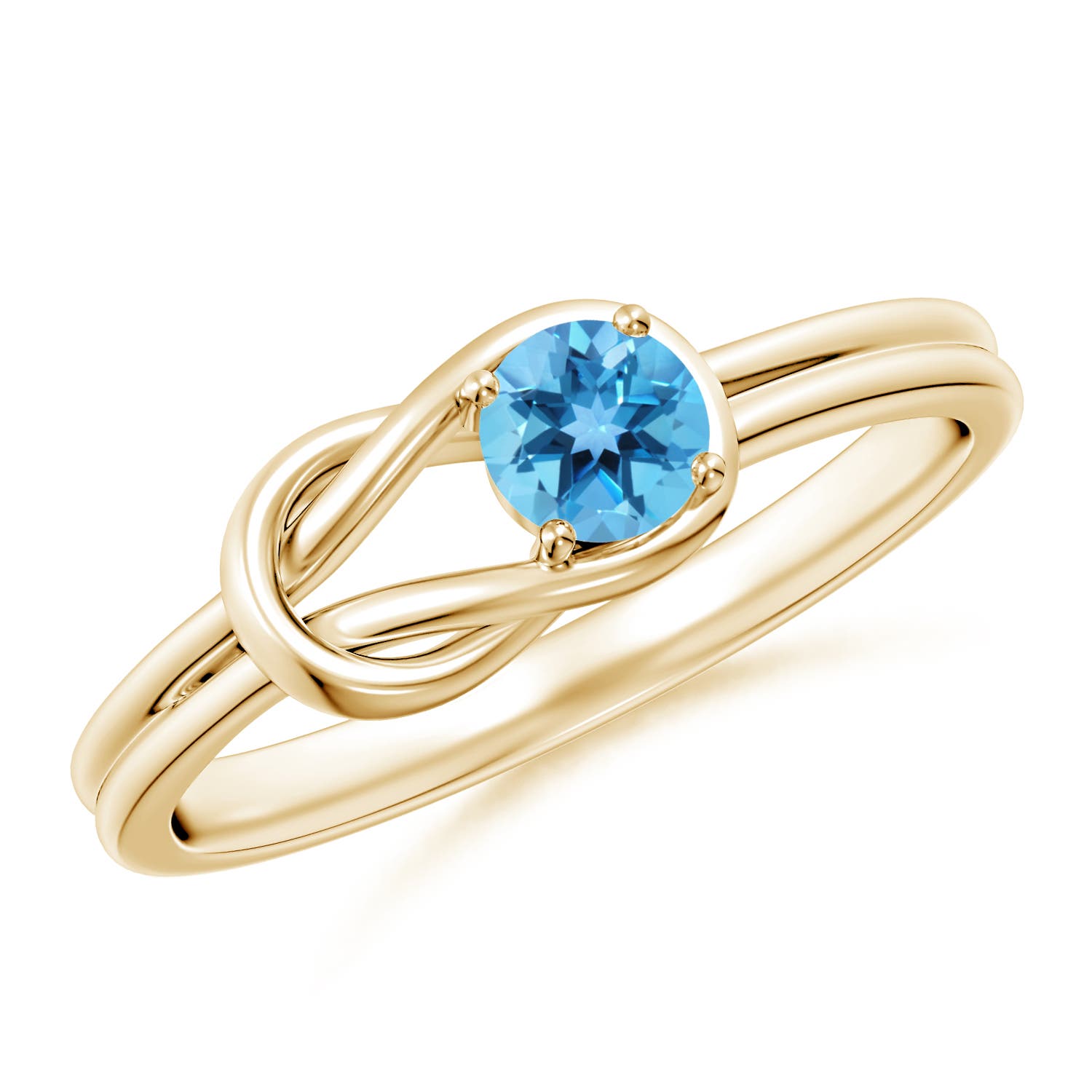 AA - Swiss Blue Topaz / 0.32 CT / 14 KT Yellow Gold