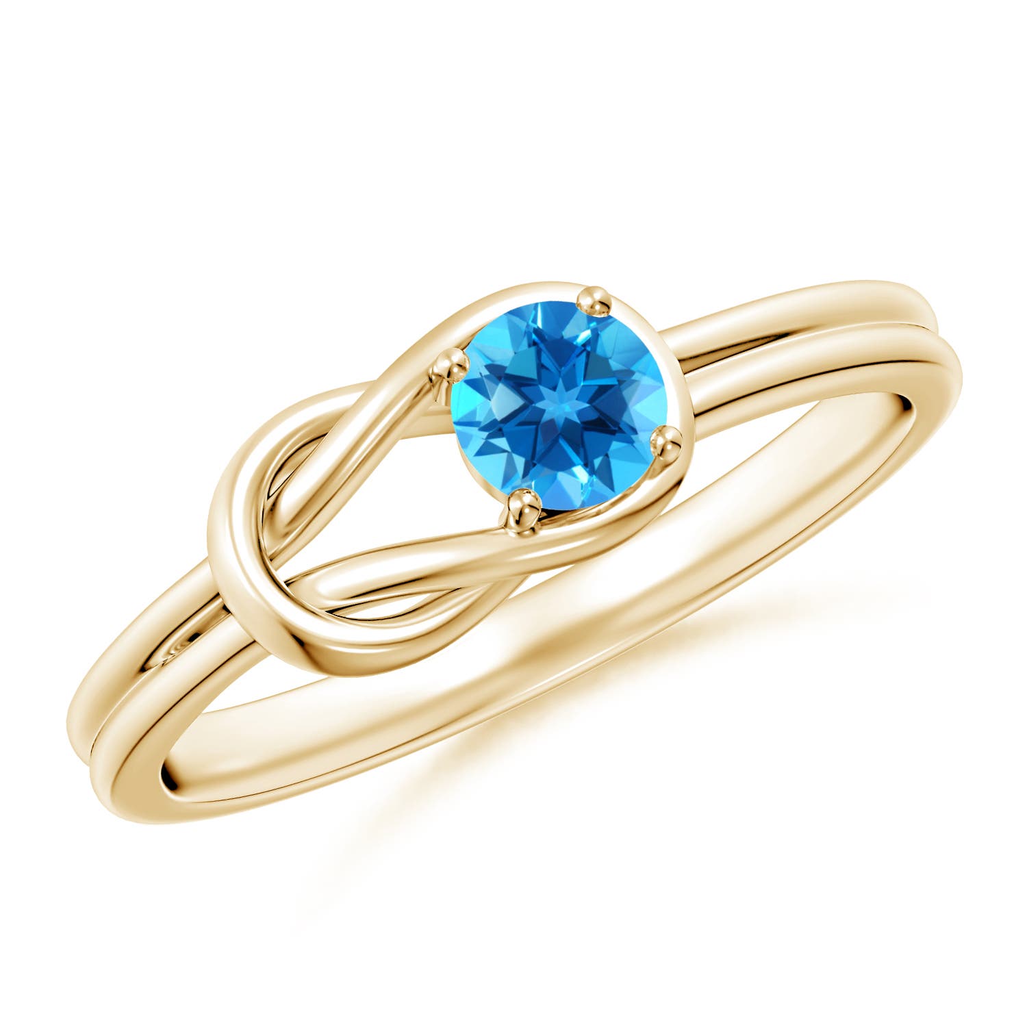 AAAA - Swiss Blue Topaz / 0.32 CT / 14 KT Yellow Gold