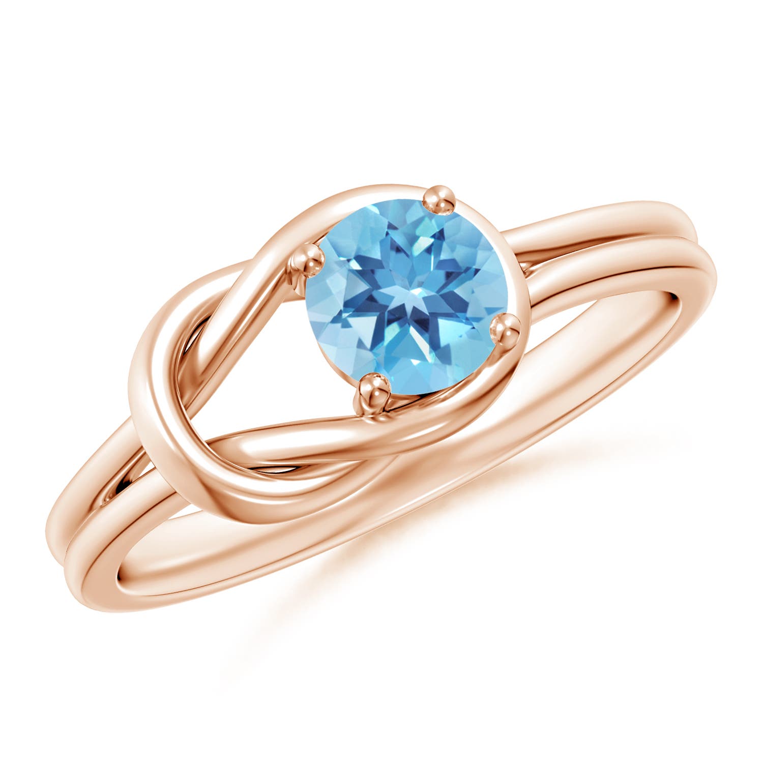 A - Swiss Blue Topaz / 0.6 CT / 14 KT Rose Gold