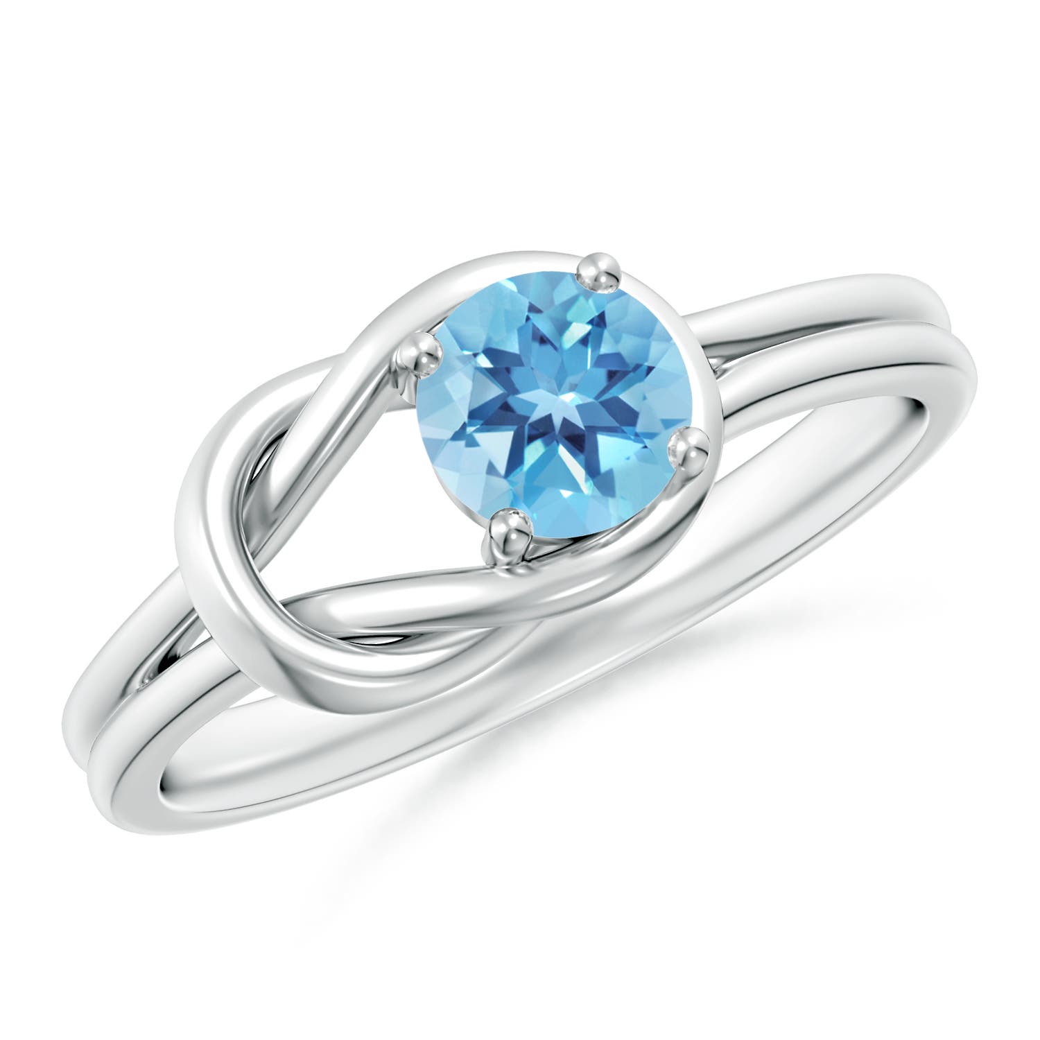 A - Swiss Blue Topaz / 0.6 CT / 14 KT White Gold