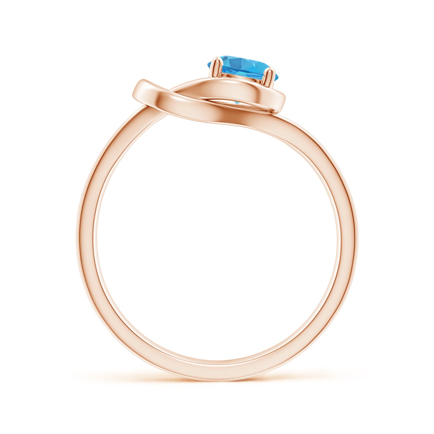 AA - Swiss Blue Topaz / 0.6 CT / 14 KT Rose Gold