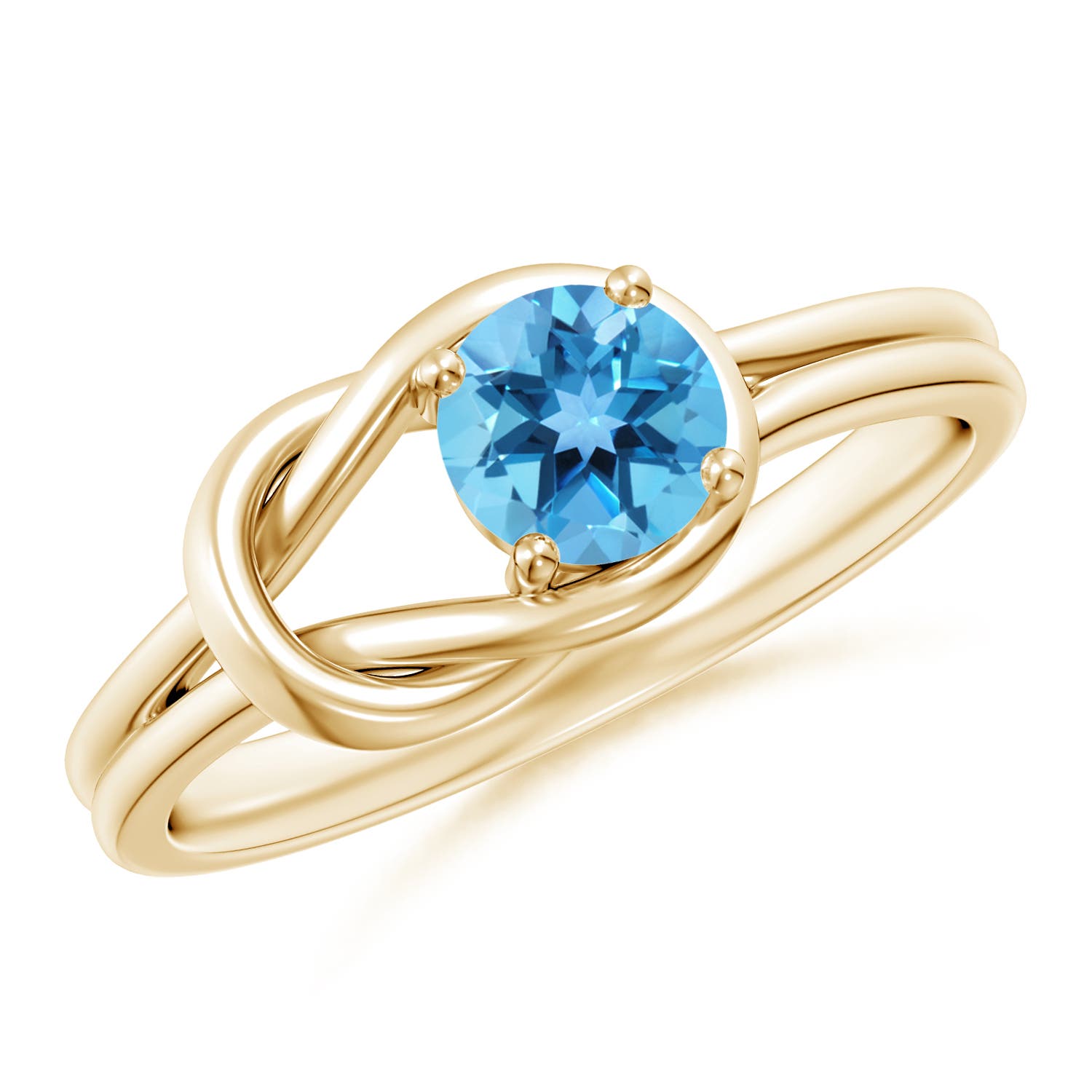 AA - Swiss Blue Topaz / 0.6 CT / 14 KT Yellow Gold