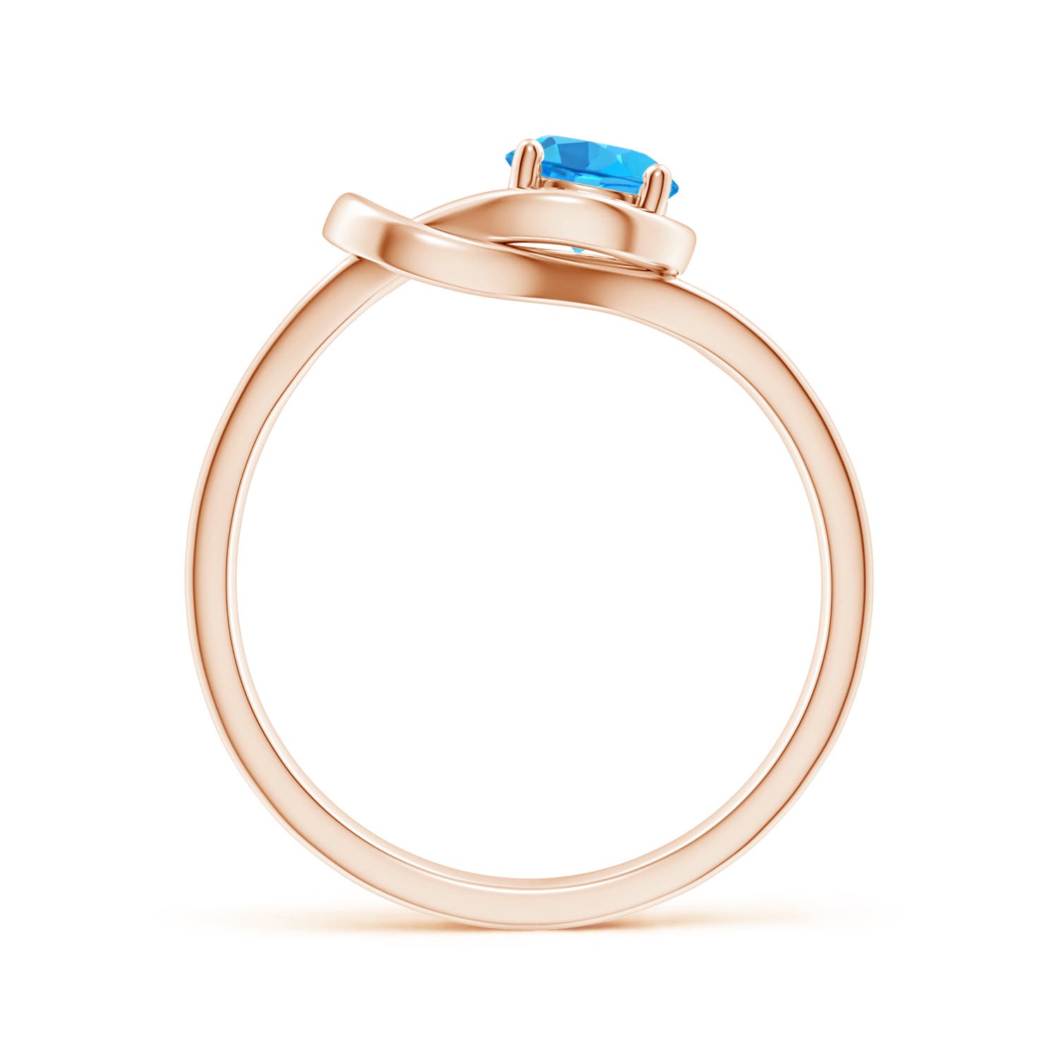 AAA - Swiss Blue Topaz / 0.6 CT / 14 KT Rose Gold