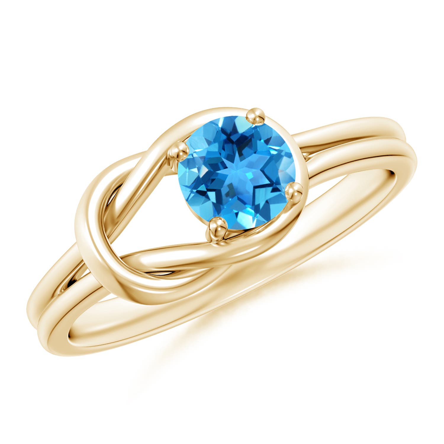 AAA - Swiss Blue Topaz / 0.6 CT / 14 KT Yellow Gold