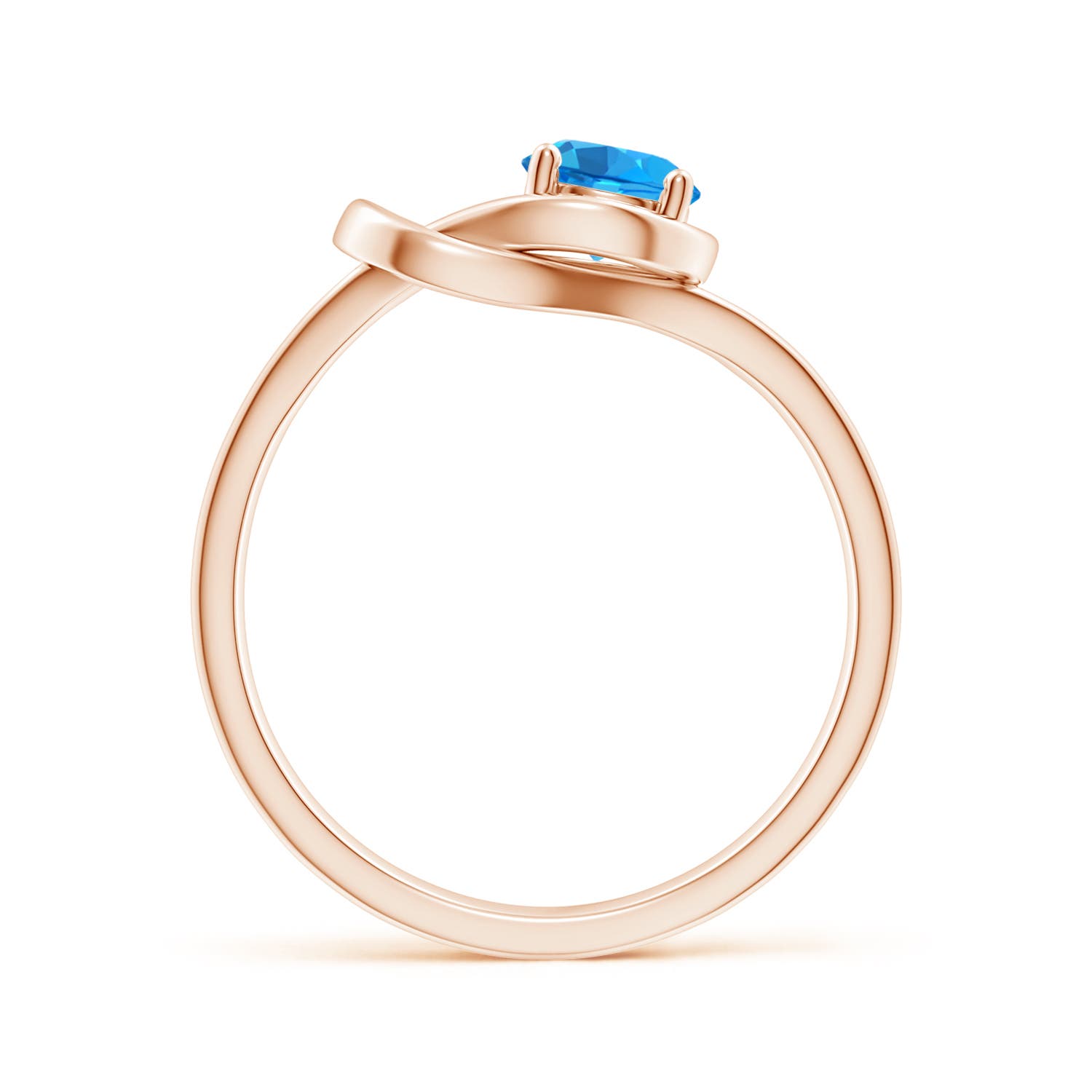 AAAA - Swiss Blue Topaz / 0.6 CT / 14 KT Rose Gold