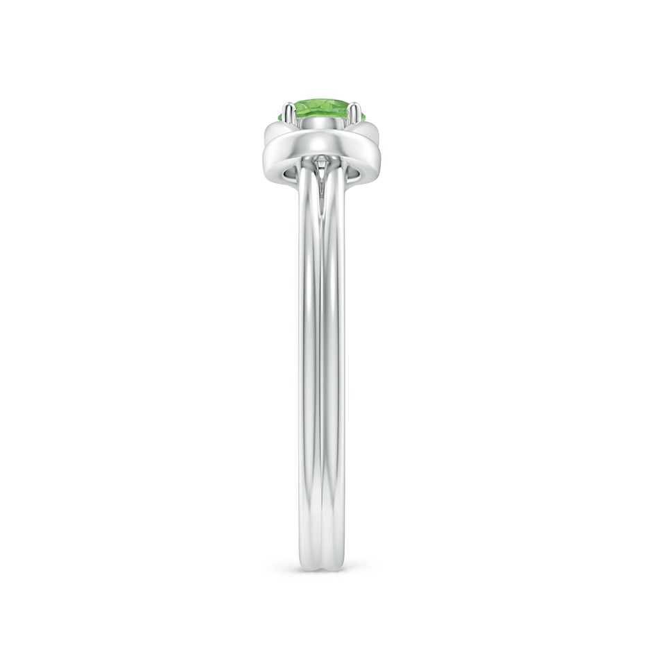 4mm A Solitaire Tsavorite Infinity Knot Ring in White Gold side 299
