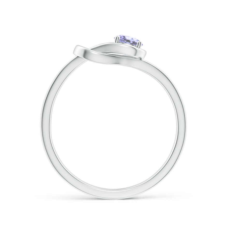4mm A Solitaire Tanzanite Infinity Knot Ring in S999 Silver side 199