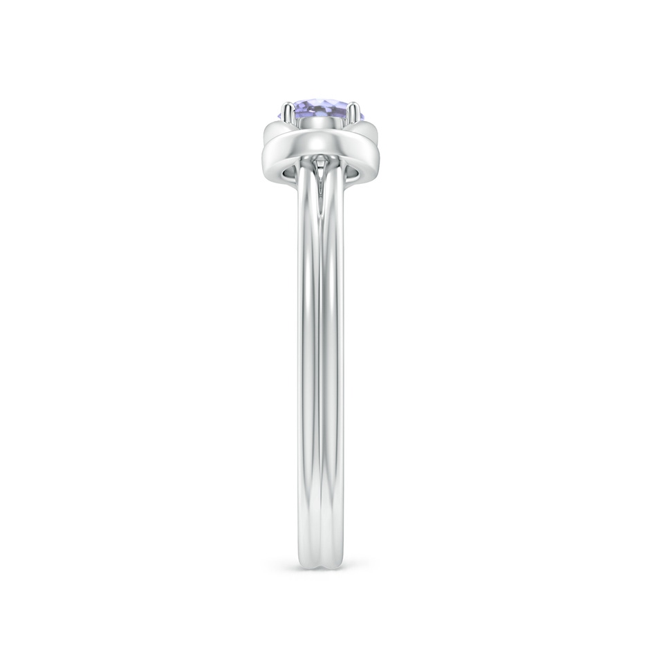 4mm A Solitaire Tanzanite Infinity Knot Ring in S999 Silver side 299