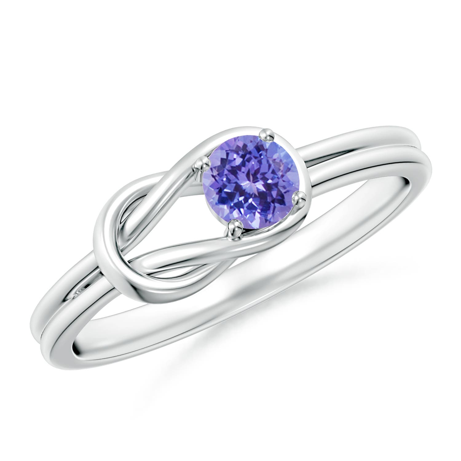 AAA - Tanzanite / 0.25 CT / 14 KT White Gold