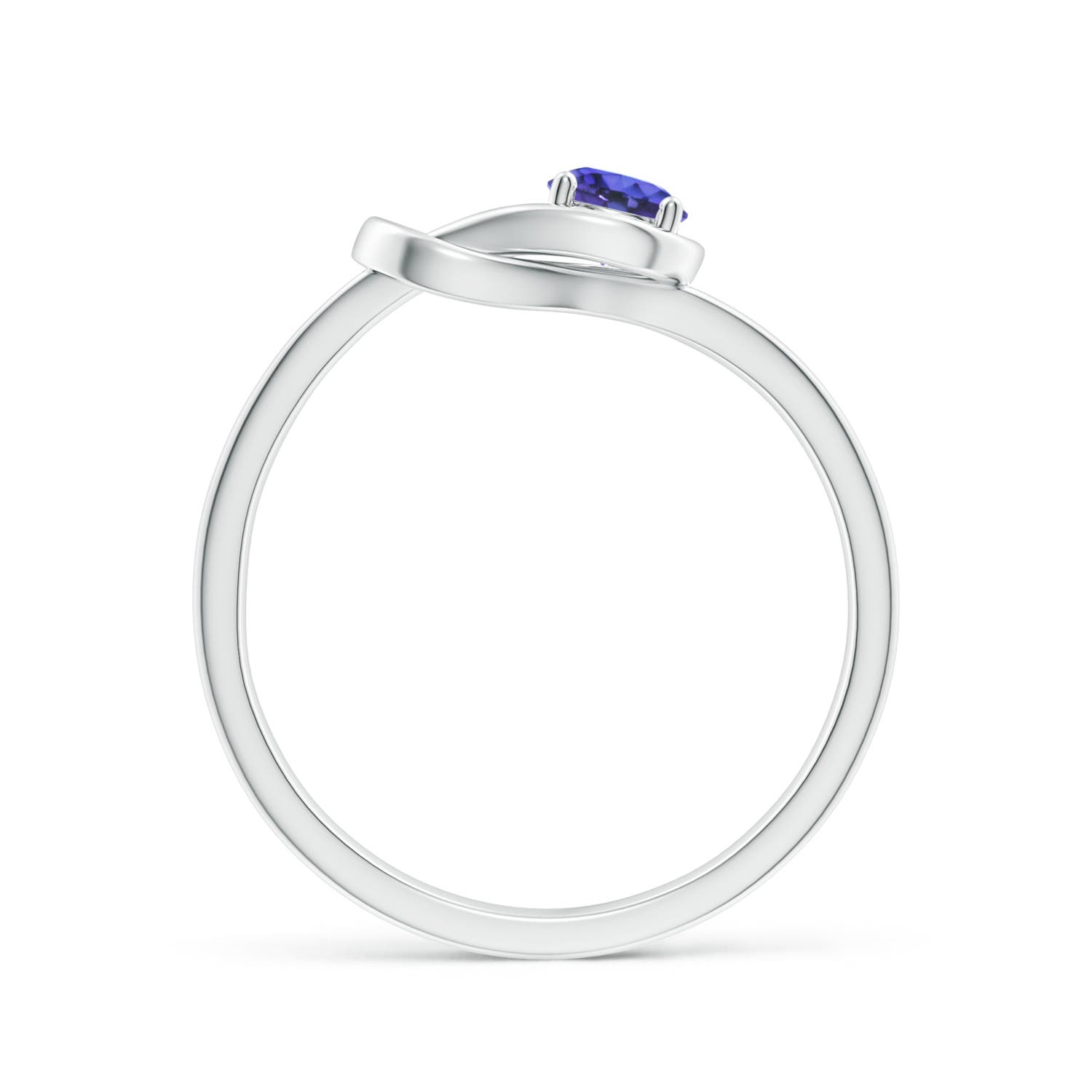 AAA - Tanzanite / 0.25 CT / 14 KT White Gold