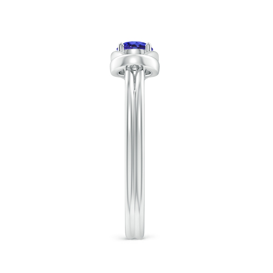 4mm AAAA Solitaire Tanzanite Infinity Knot Ring in S999 Silver side 299