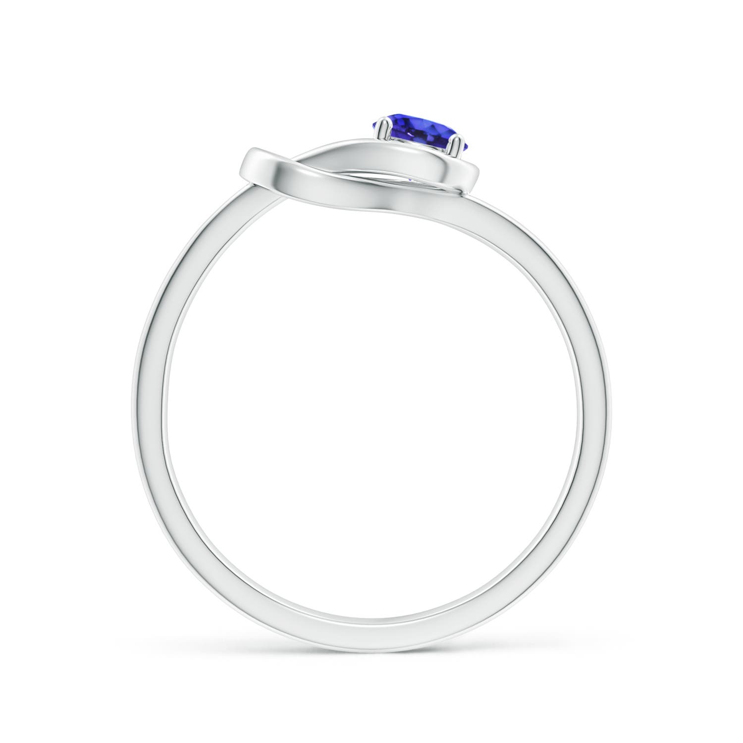 AAAA - Tanzanite / 0.25 CT / 14 KT White Gold