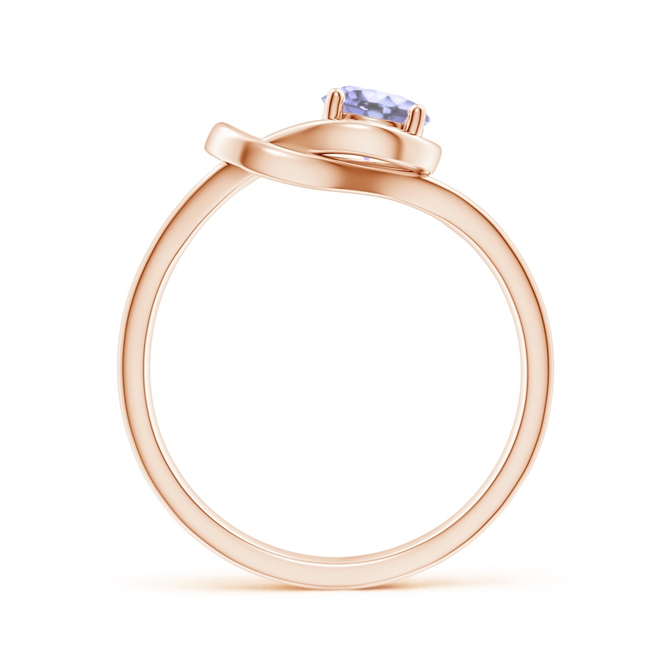 5mm A Solitaire Tanzanite Infinity Knot Ring in Rose Gold side 199