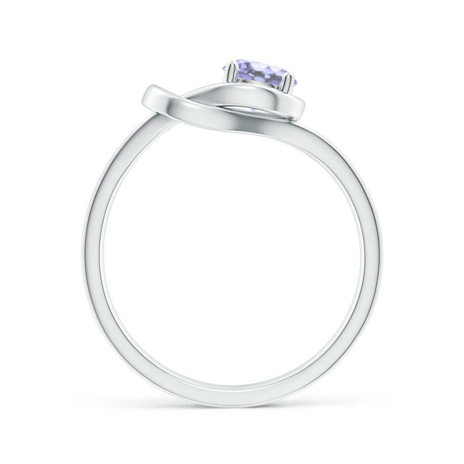 5mm A Solitaire Tanzanite Infinity Knot Ring in S999 Silver side 199