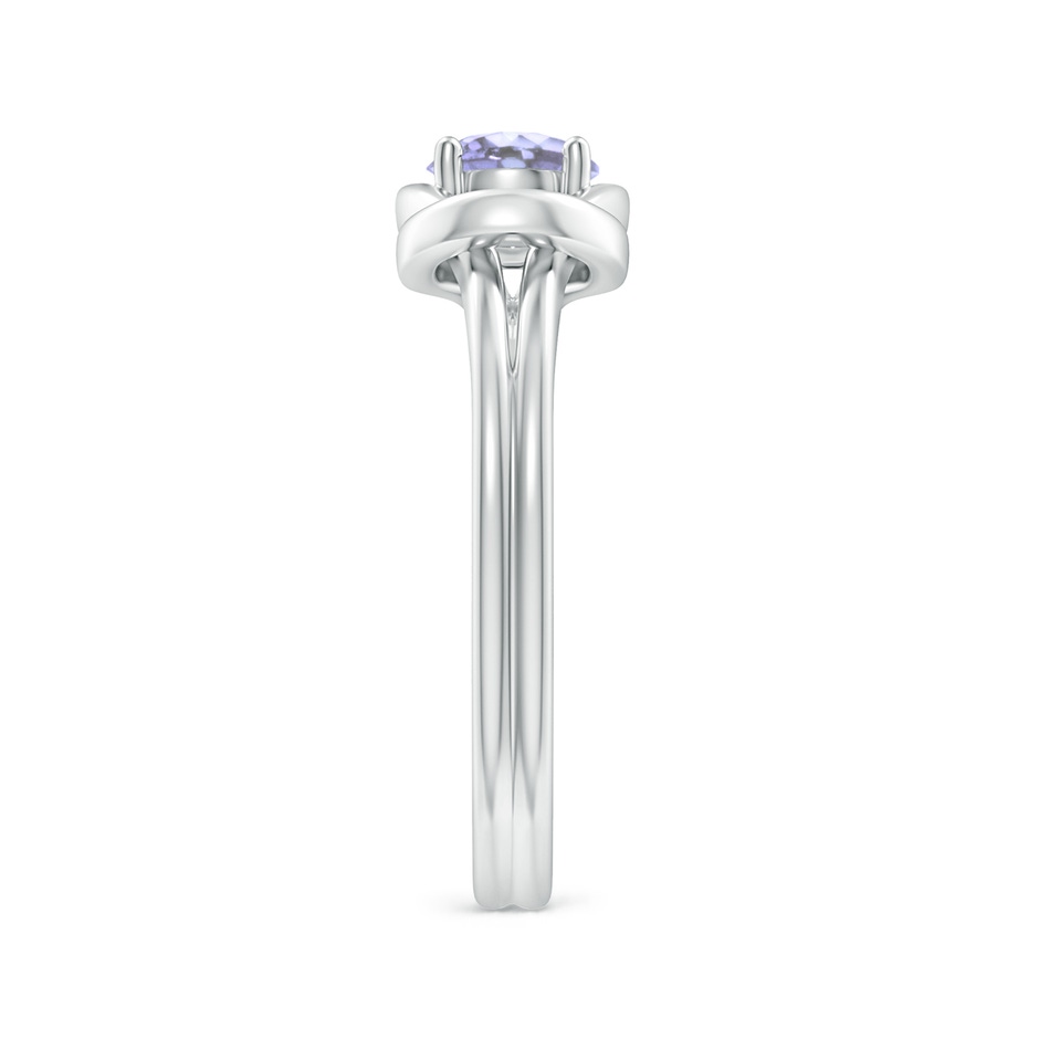 5mm A Solitaire Tanzanite Infinity Knot Ring in S999 Silver side 299
