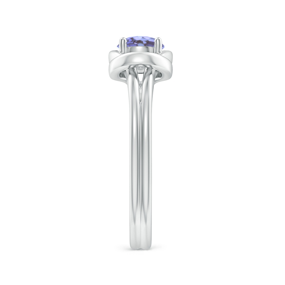 5mm AA Solitaire Tanzanite Infinity Knot Ring in S999 Silver side 299