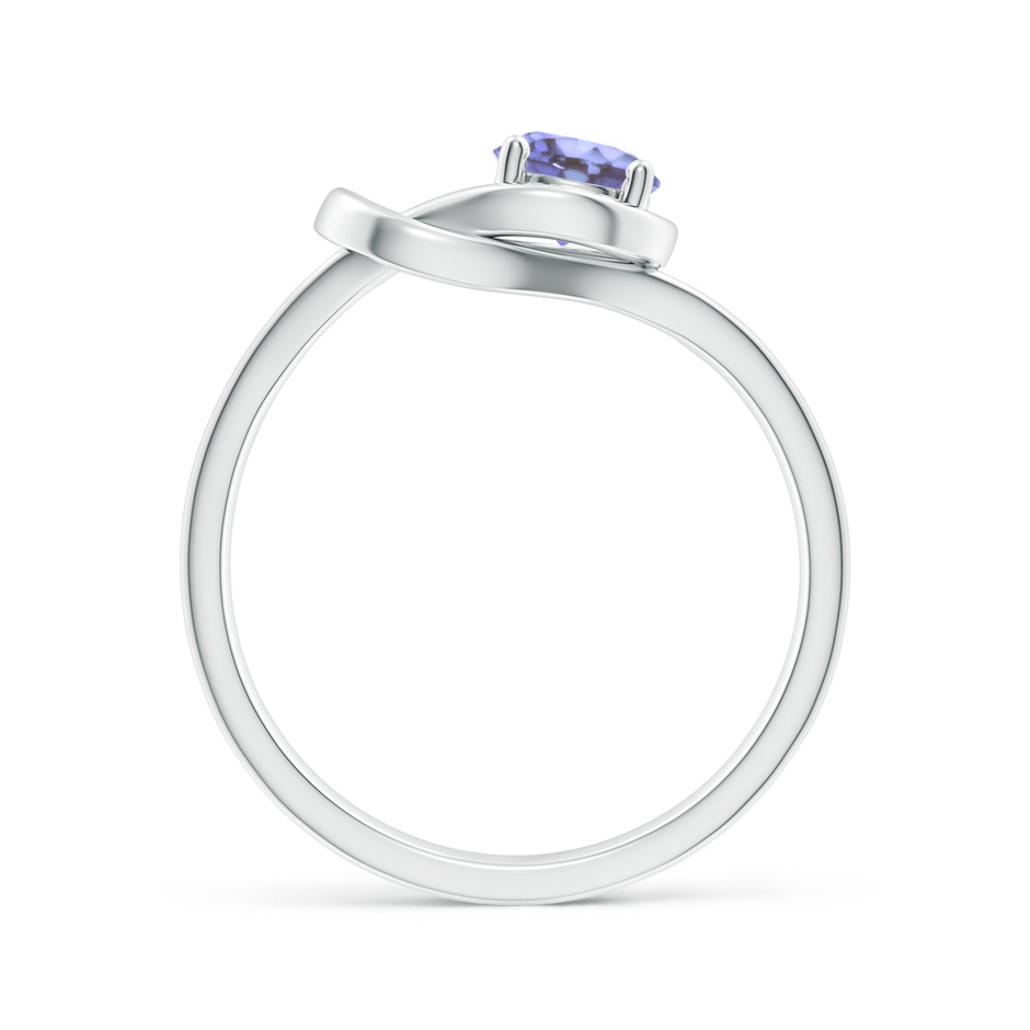 5mm AA Solitaire Tanzanite Infinity Knot Ring in White Gold side 199