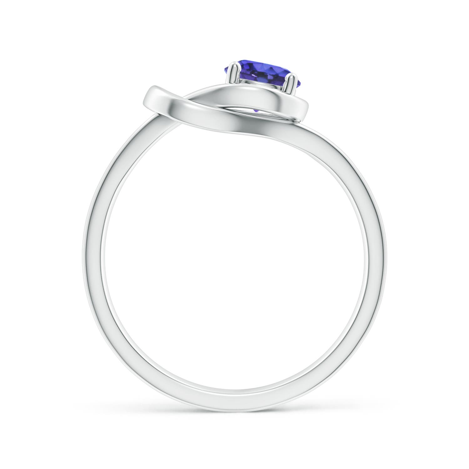 AAA - Tanzanite / 0.5 CT / 14 KT White Gold