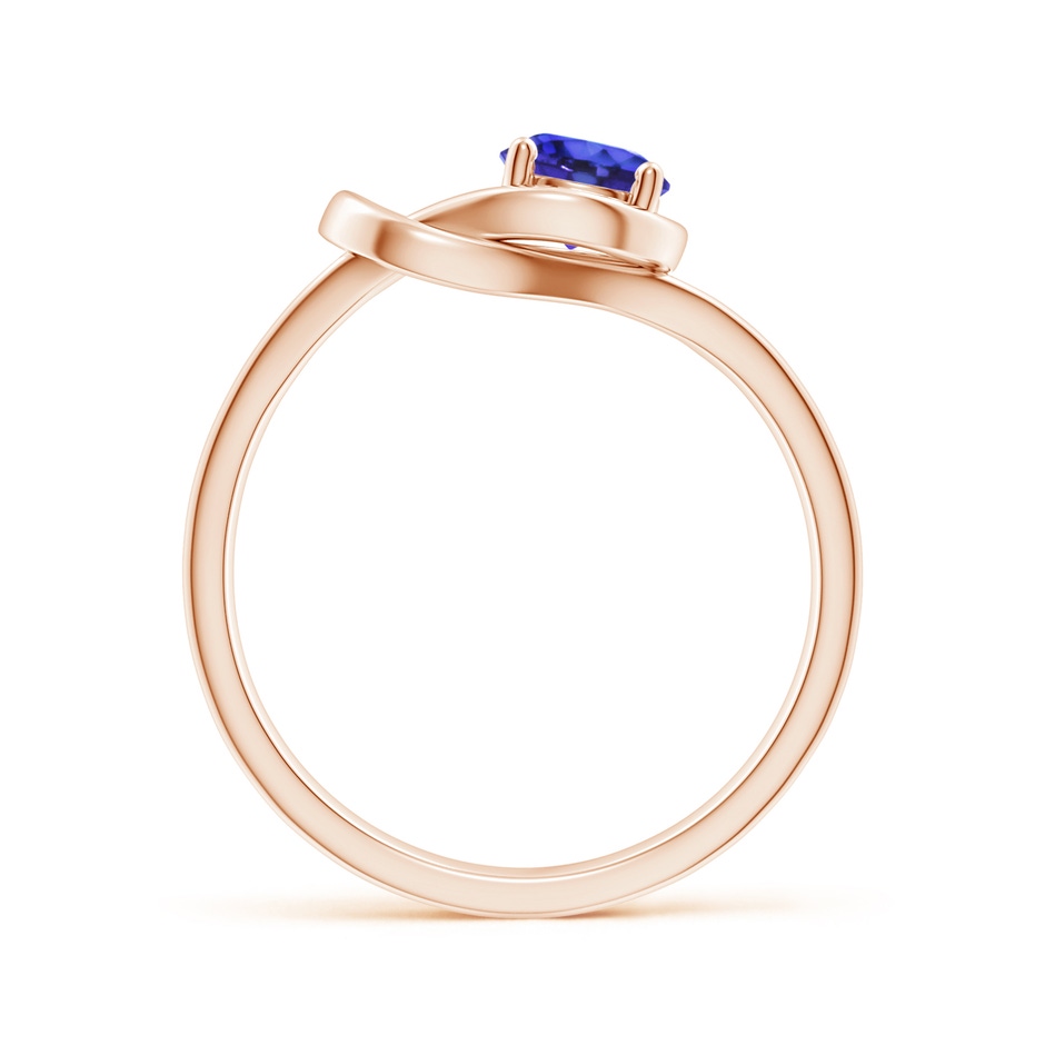 5mm AAAA Solitaire Tanzanite Infinity Knot Ring in Rose Gold side 199