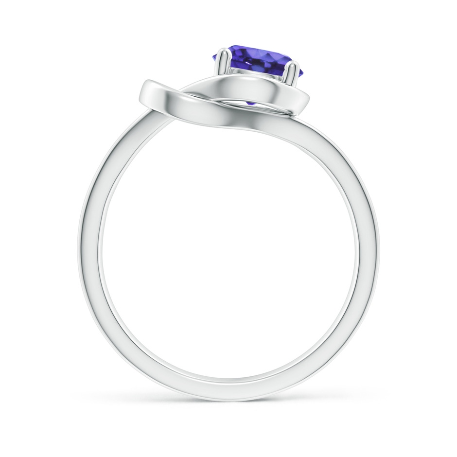 6mm AA Solitaire Tanzanite Infinity Knot Ring in 18K White Gold side 199