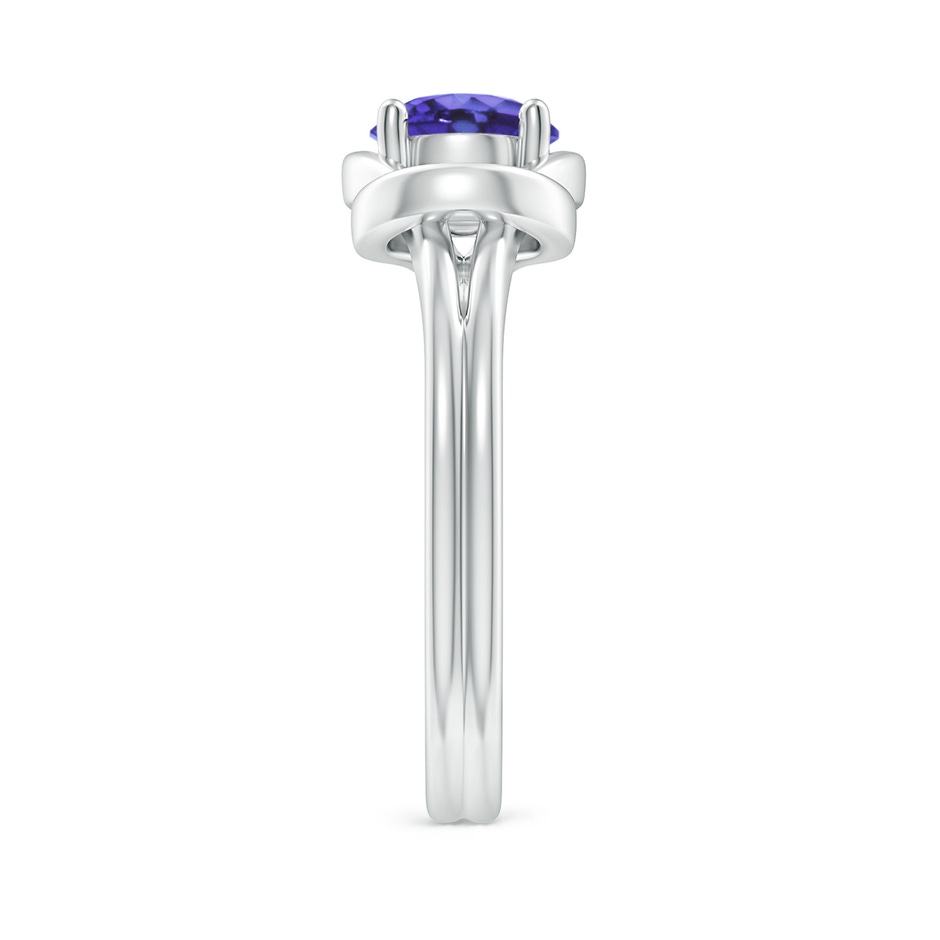 6mm AA Solitaire Tanzanite Infinity Knot Ring in 18K White Gold side 299