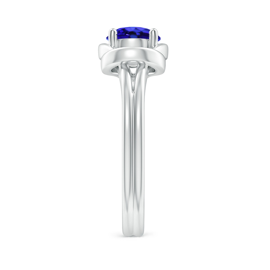 6mm AAA Solitaire Tanzanite Infinity Knot Ring in 18K White Gold side 299