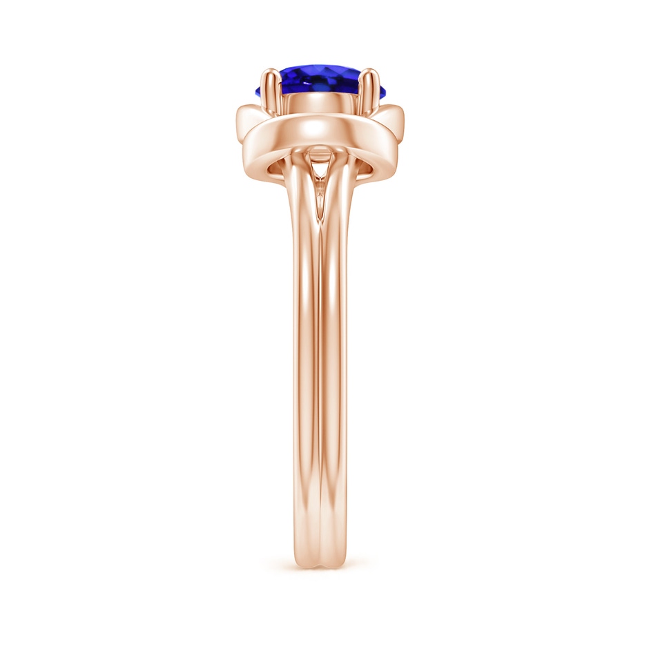 6mm AAA Solitaire Tanzanite Infinity Knot Ring in Rose Gold side 299