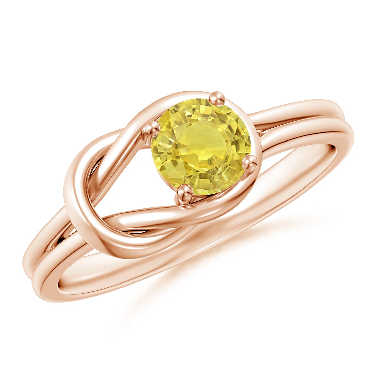 AA - Yellow Sapphire / 0.53 CT / 14 KT Rose Gold