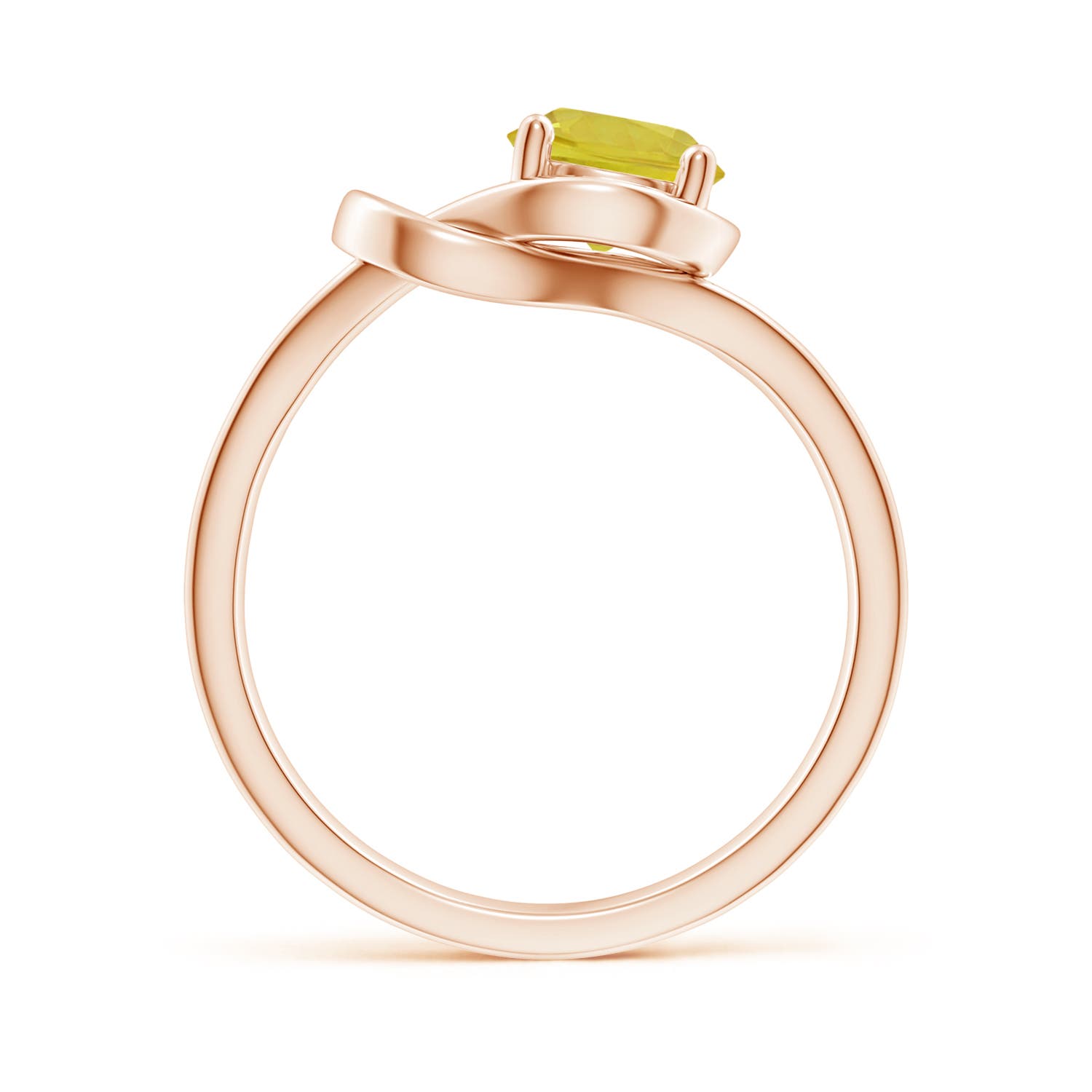 A - Yellow Sapphire / 1 CT / 14 KT Rose Gold