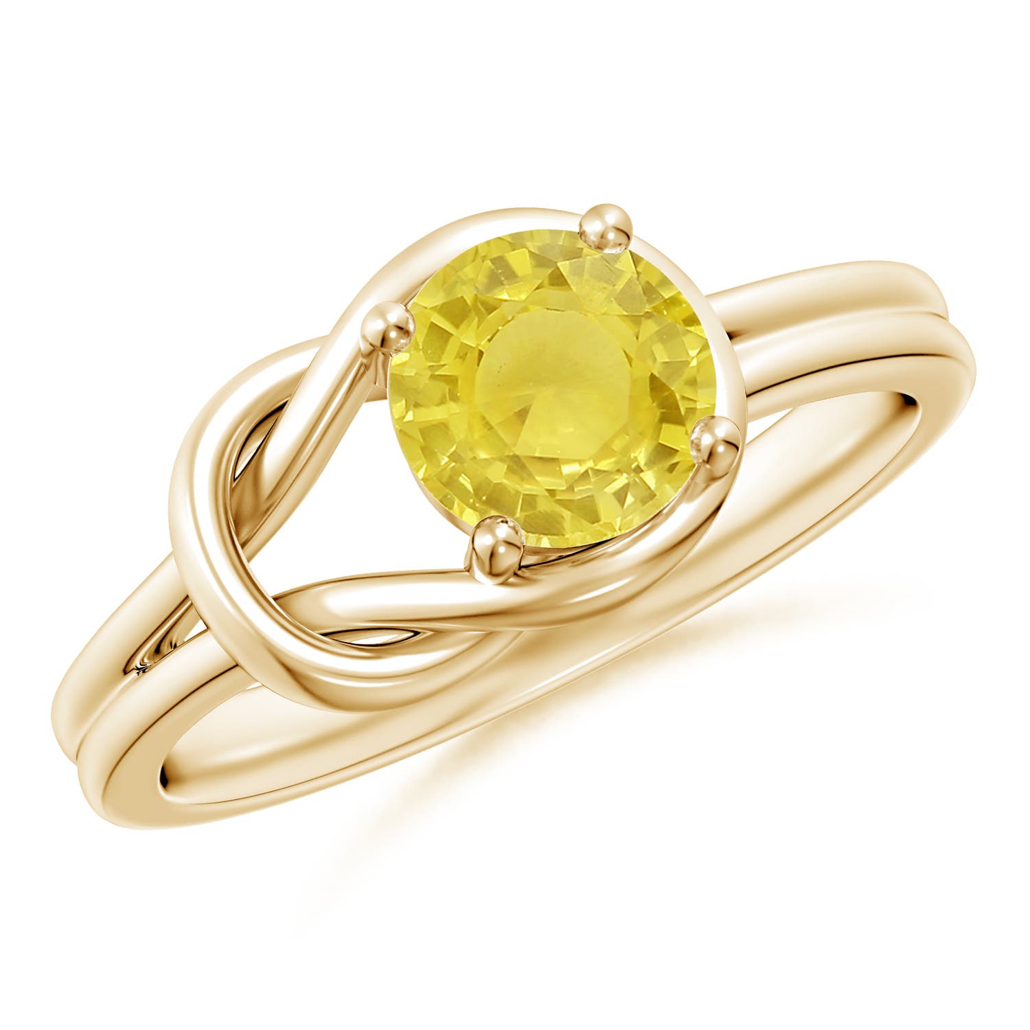 A - Yellow Sapphire / 1 CT / 14 KT Yellow Gold