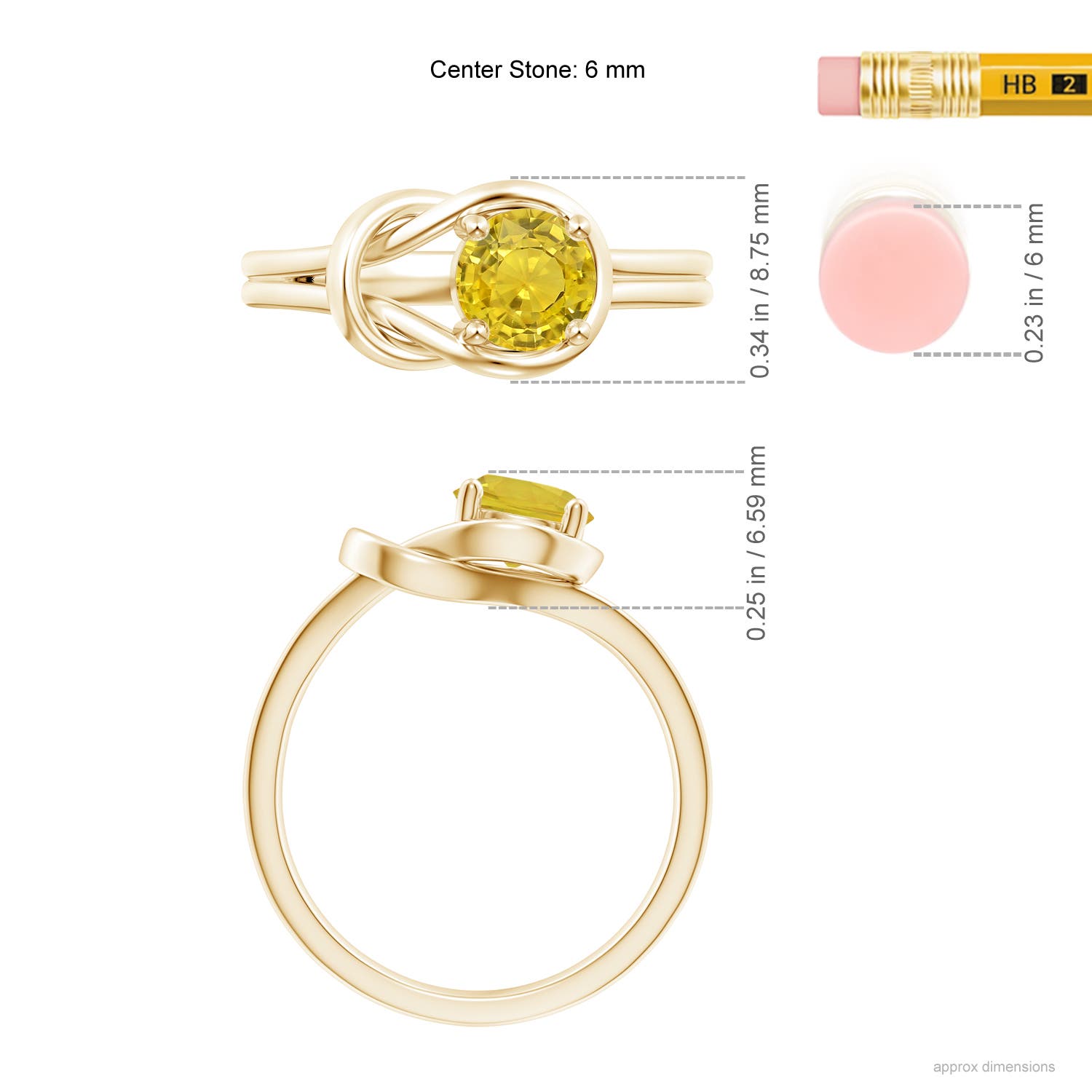 AAA - Yellow Sapphire / 1 CT / 14 KT Yellow Gold